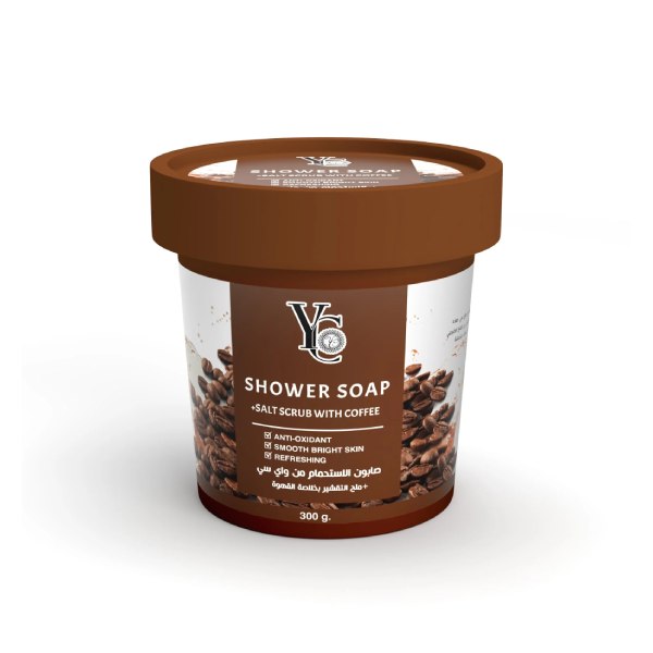 YC Shower Soap +Salt Scrub 300g Coffee