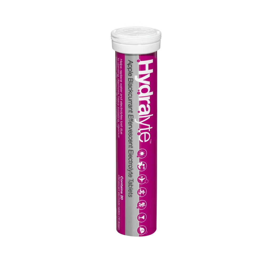 Hydralyte effervescent tablets 20tablet with apple blackcurrant