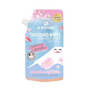 A Bonne Thousand White Sugar Salt Scrub – Rose & Sakura 350g