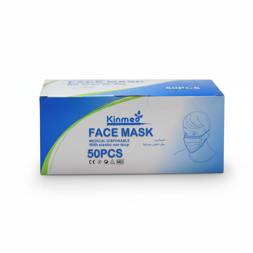 Kinmed Disposable Medical Face Mask – 50 Pieces per Box - Blue