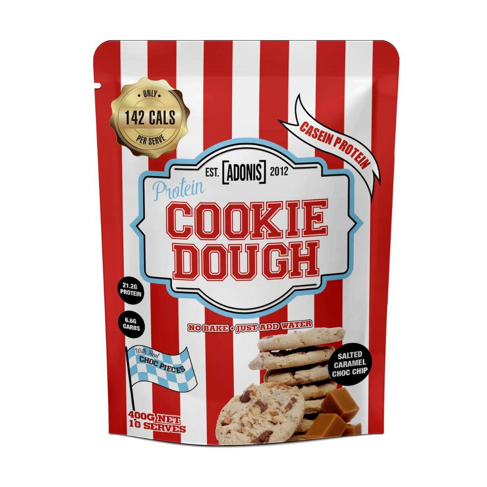 Protein Cookie Dough (Casein Protein) - Salted Caramel Choc Chip 400g