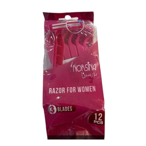 Norsina Razor for Women 12pc 3 Blade Pink