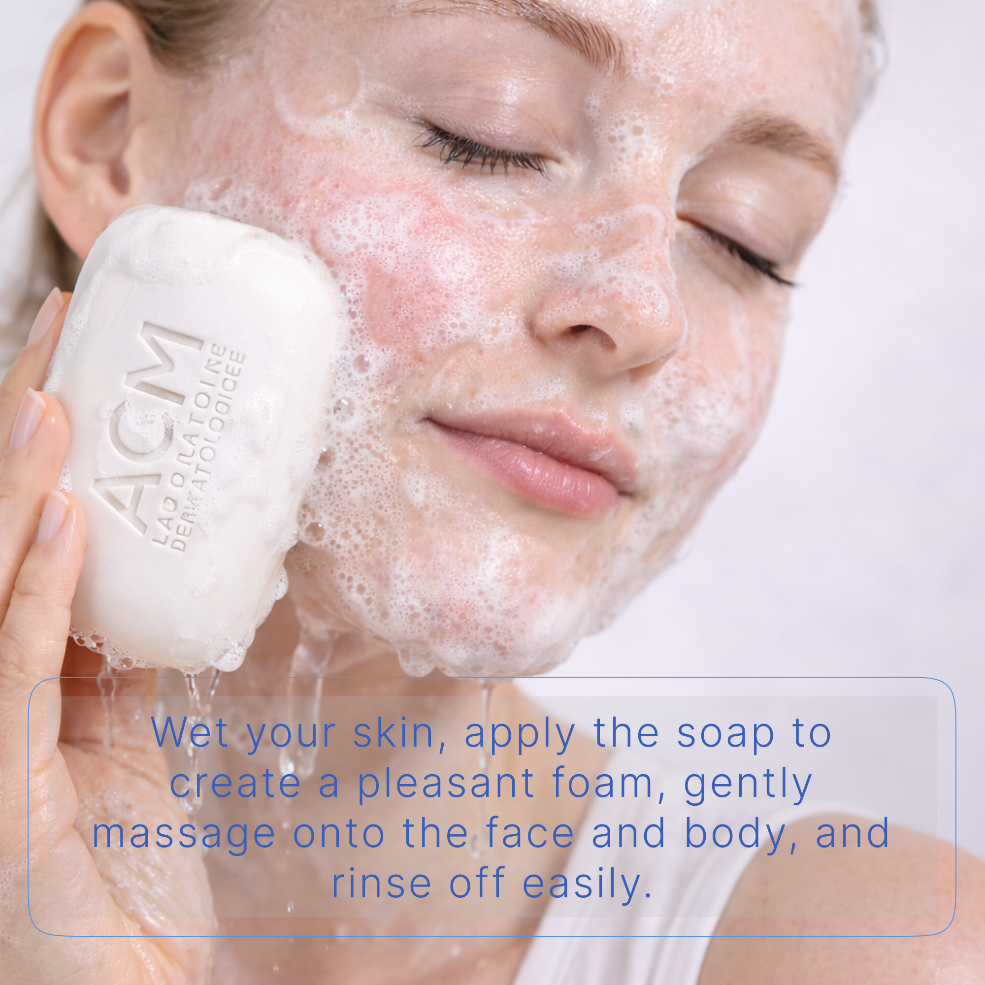 صابون ACM الصلب – صابون تنظيف لطيف للبشرة الحساسة، 100 غرام