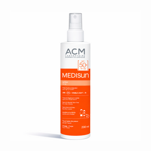 Acm Sun Spray Medisun 200 مل spf 50+ بدون لون، مناسب لجميع أنواع البشرة