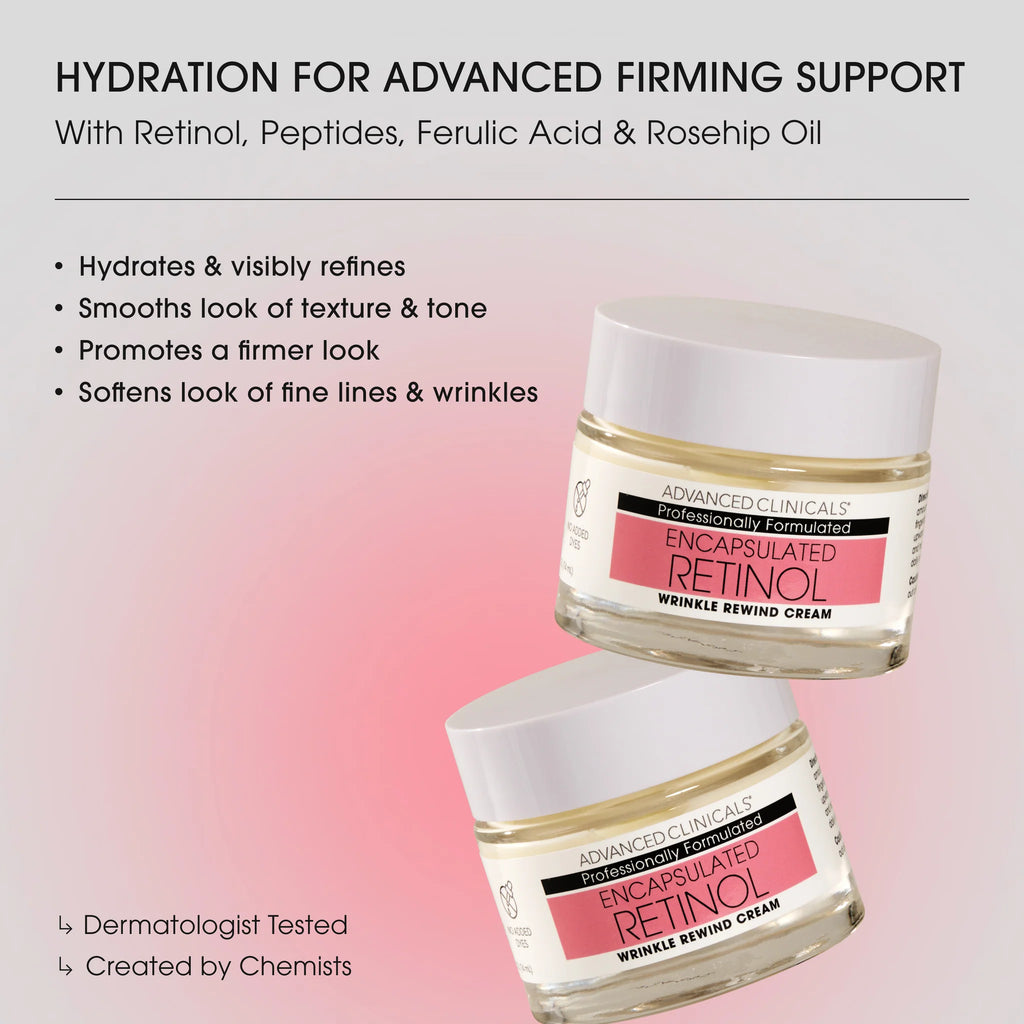 Advanced Clinicals Retinol Face Cream – Smoothing Moisturizer