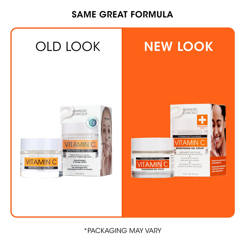 Advanced Clinicals Vitamin C Gel Cream – Brightening Face Moisturizer