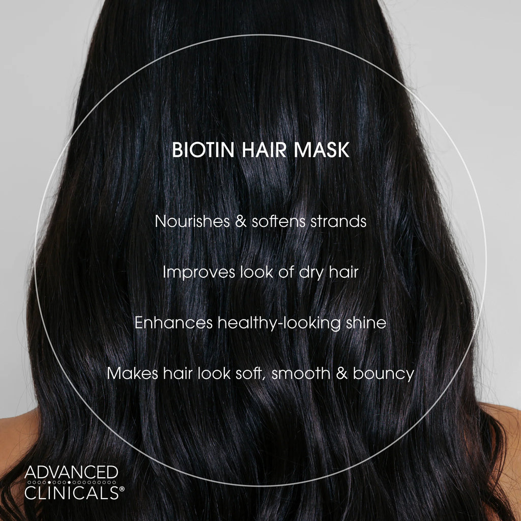Advanced Clinicals Biotin Hair Mask – Deep Conditioning 340ml