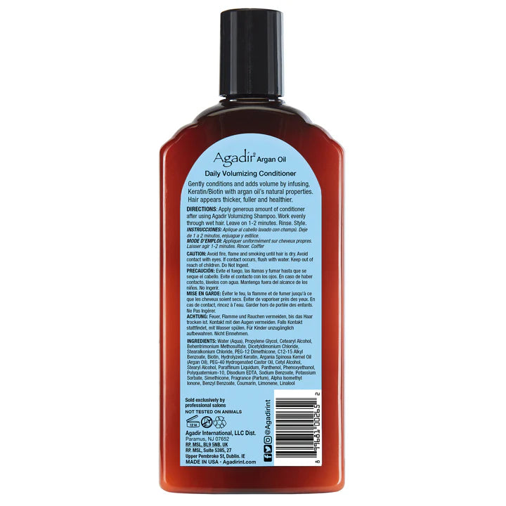 Agadir Volumizing Argan Oil Hair Conditioner – Lightweight & Nourishing 366ml (Volumizing)