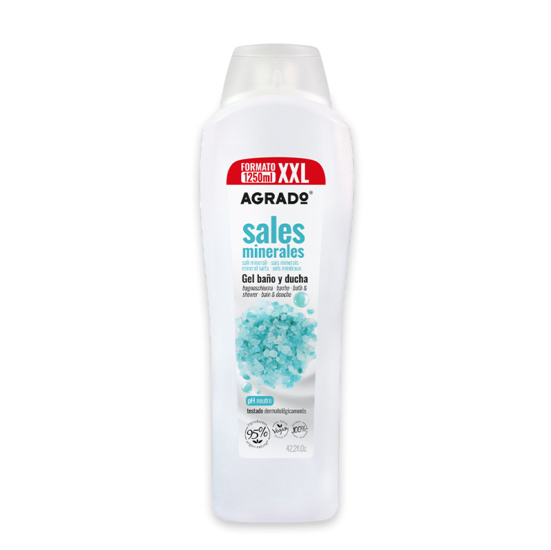 جل استحمام أغرادو بملح البحر للاستخدام العائلي - عبوة كبيرة سعة 1250 مل