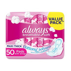 Always Always Pads 50Pads Maxi Thick Large With Wings Pink