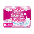 Always Always Pads 10Pads Maxi Thick Large With Wings Pink