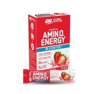 أوبتيموم نيوتريشن إيسينشال أمينو إنيرجي + هايدريشن – نكهة الفراولة (7 عبوات)