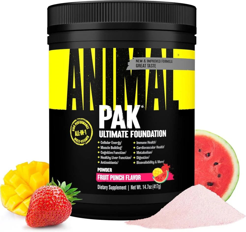 مسحوق Animal Pak متعدد الفيتامينات – مكمل غذائي كامل بالأحماض الأمينية والمعادن