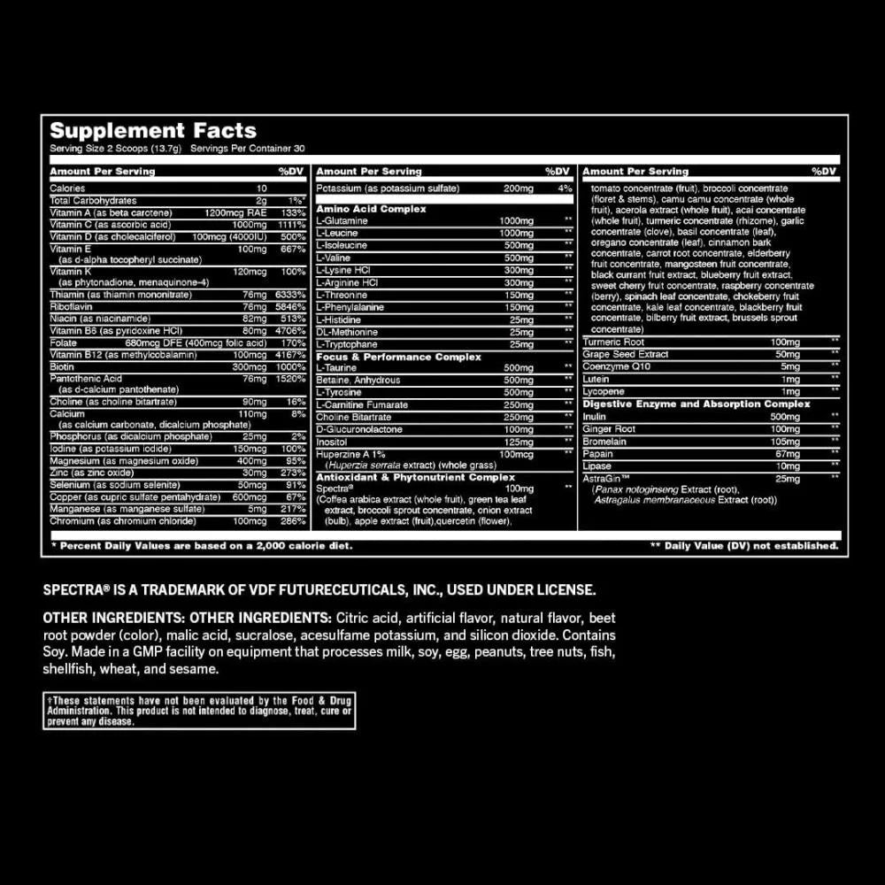 مسحوق Animal Pak متعدد الفيتامينات – مكمل غذائي كامل بالأحماض الأمينية والمعادن