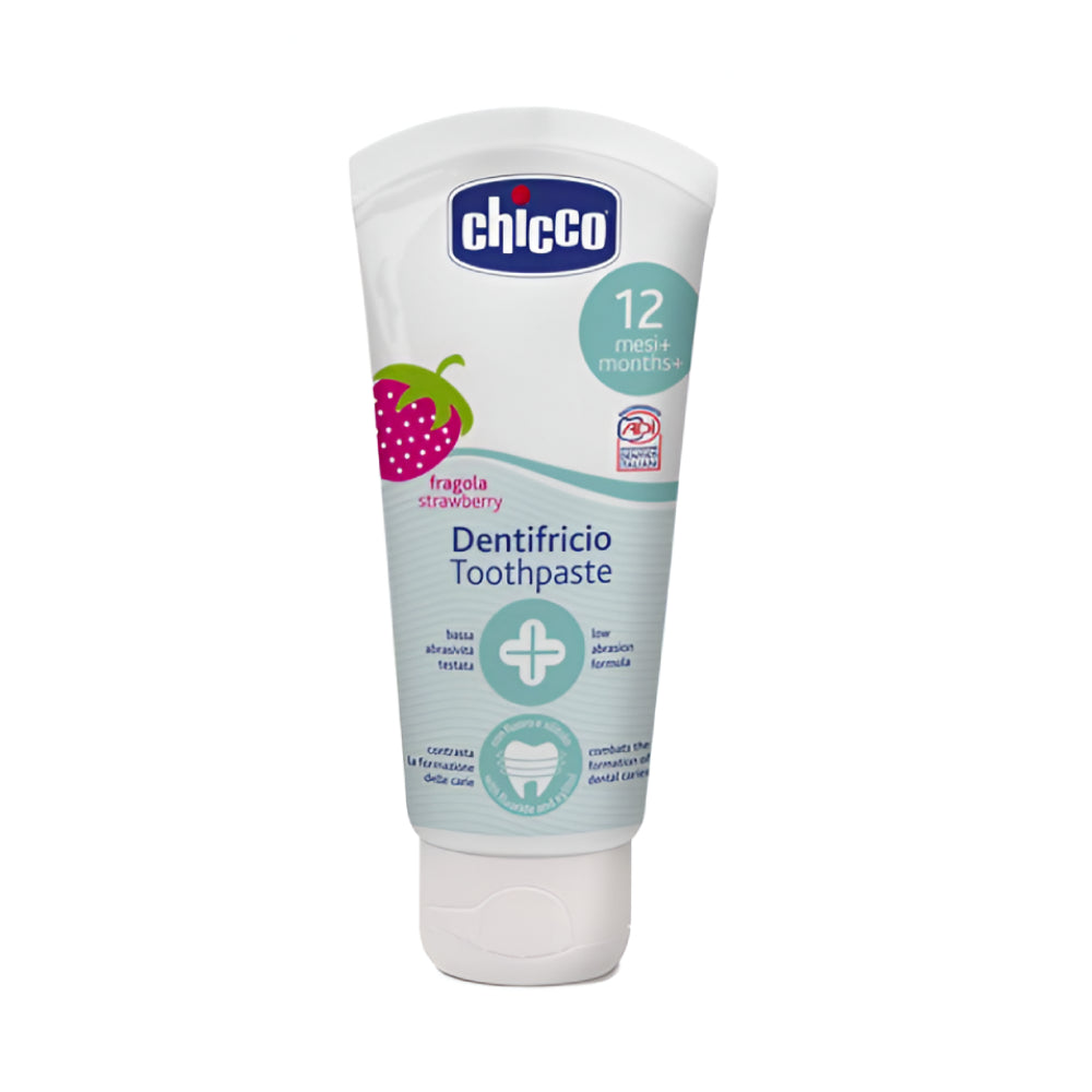 Chicco Baby Toothpaste 50ml Chicco Strawberry Flavor For Ages 1 To 5 Years Fluoride-Free