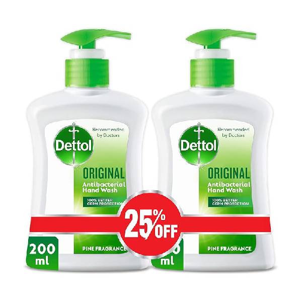 Dettol Hand Wash 200ml Original 2@25% Off