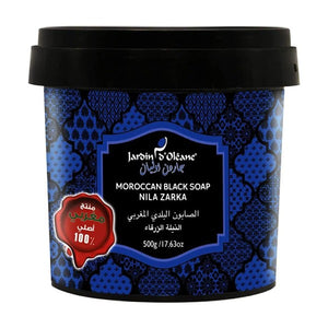 Jardin D Oleane Moroccan Black Soap Indigo Blue 500G