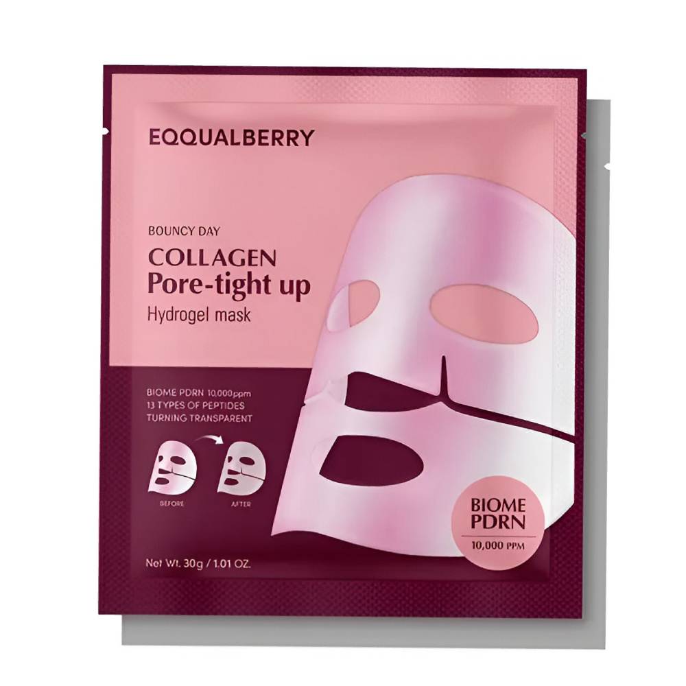 Eqqualberry face mask 30g collagen pore tight up hydrogel