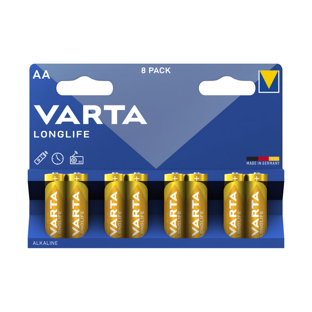 Varta Battery 8pc Long Life AA