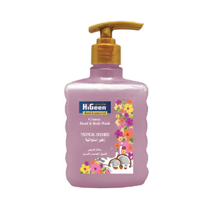 HiGeen Body And Hand Wash 300ml Anti-bacterial Creamy With Tropical Orchid Flower