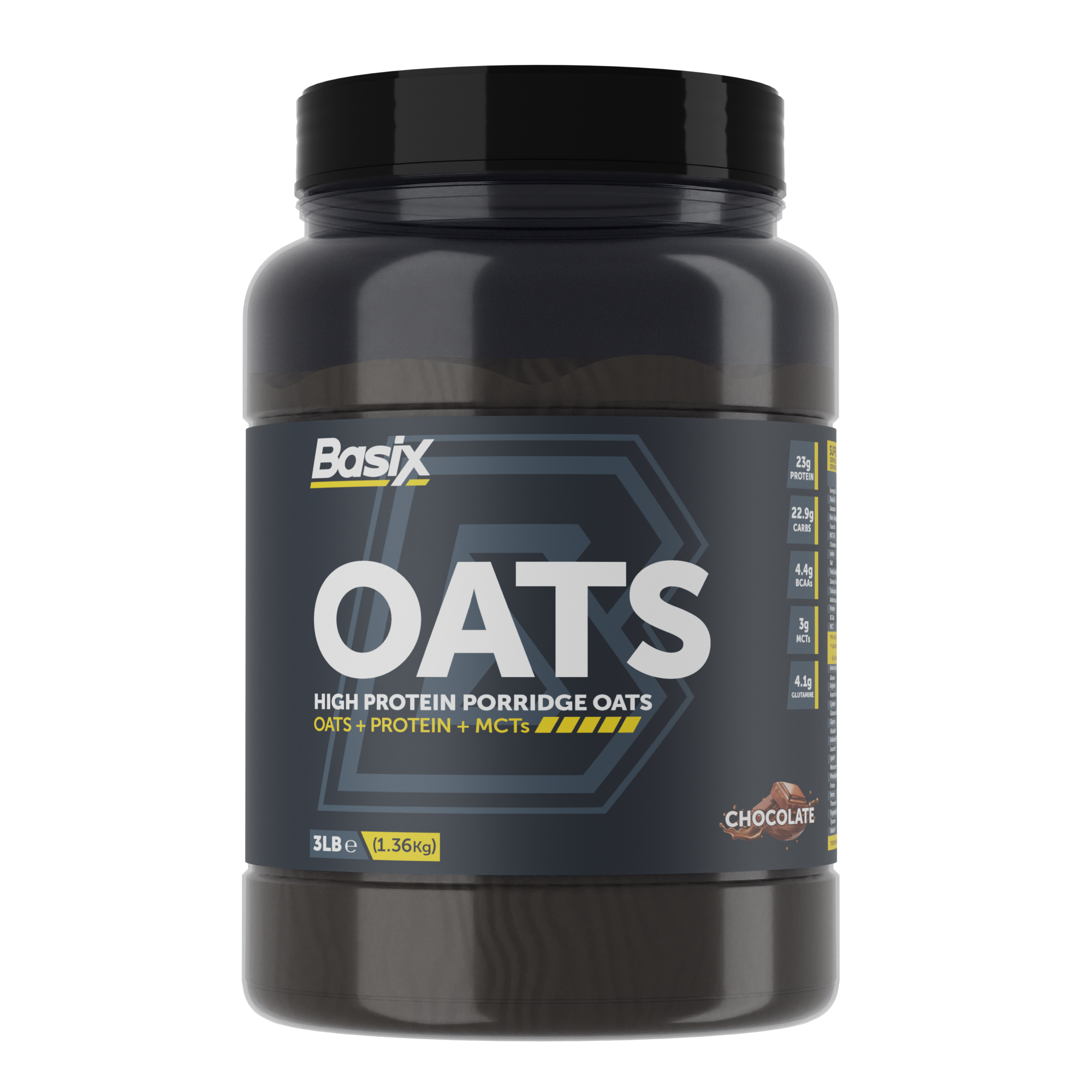 Basix Oats – High Protein Porridge Oats - 3 LB
