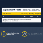 Basix Beta Alanine Supplement  Muscle Endurance and Performance Pump Unflavored 310g