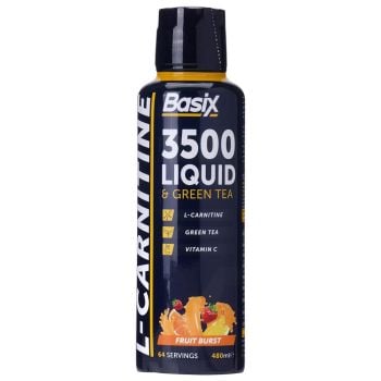 Basix L-Carnitine 3500 Liquid & Green Tea Supplement – Metabolic Support & Energy, 480ml