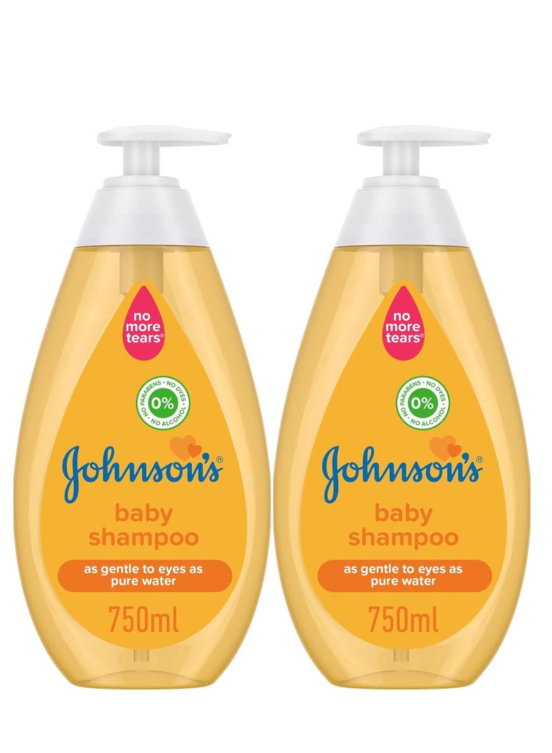 Johnson's shampoo 750ml 1+1 bundle 6 packs