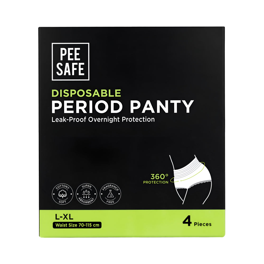 فوط Pee Safe 4 قطع سراويل داخلية للاستخدام مرة واحدة مقاس كبير إلى كبير جدًا