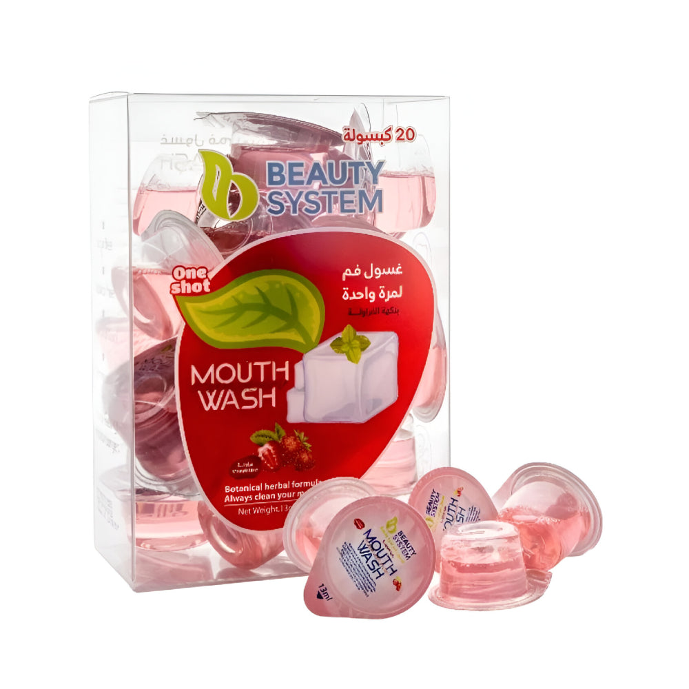 Beauty System Beauty System Mouth Wash Refreshing Capsules With Strawberry Flavor 20 Pieces x 13 ml