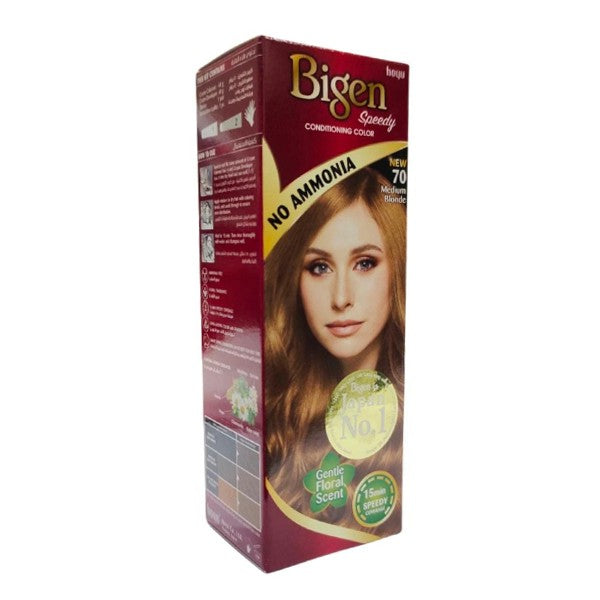 Bigen-Women's-Hair-Dye-Speedy-Ammonia-Free-40g-70-Medium-Blonde-