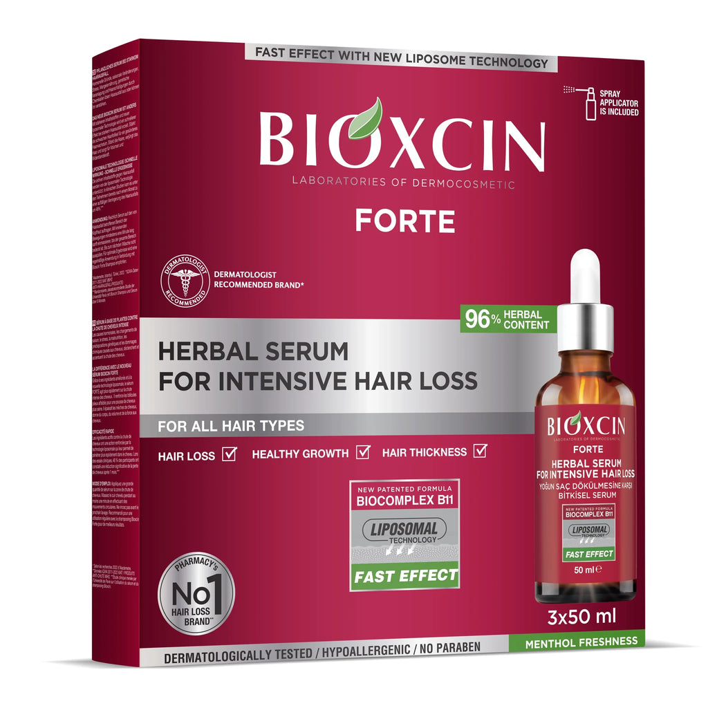 Bioxcin Hair Herbal Serum For Intensive Hair Loss 3x50 ml