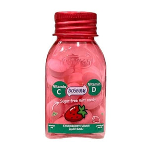 Dosfarm candy 22g with vitamin strawberry sugar free