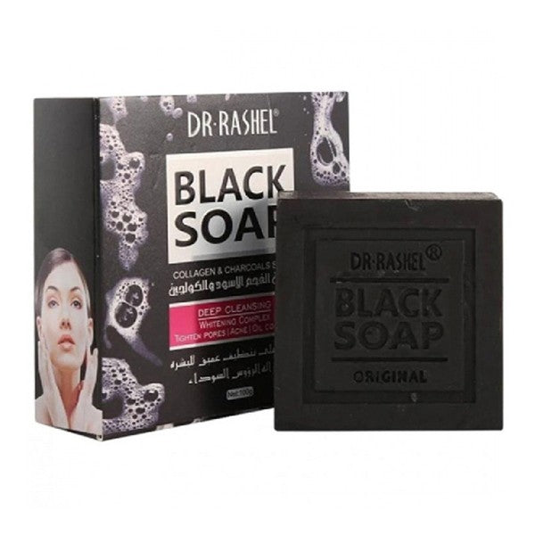 Dr.rashel bar soap 100g black with charcoal and collagen