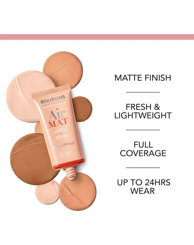 Bourjois Air Mat Foundation - Matte Liquid Face Makeup - Golden Sun