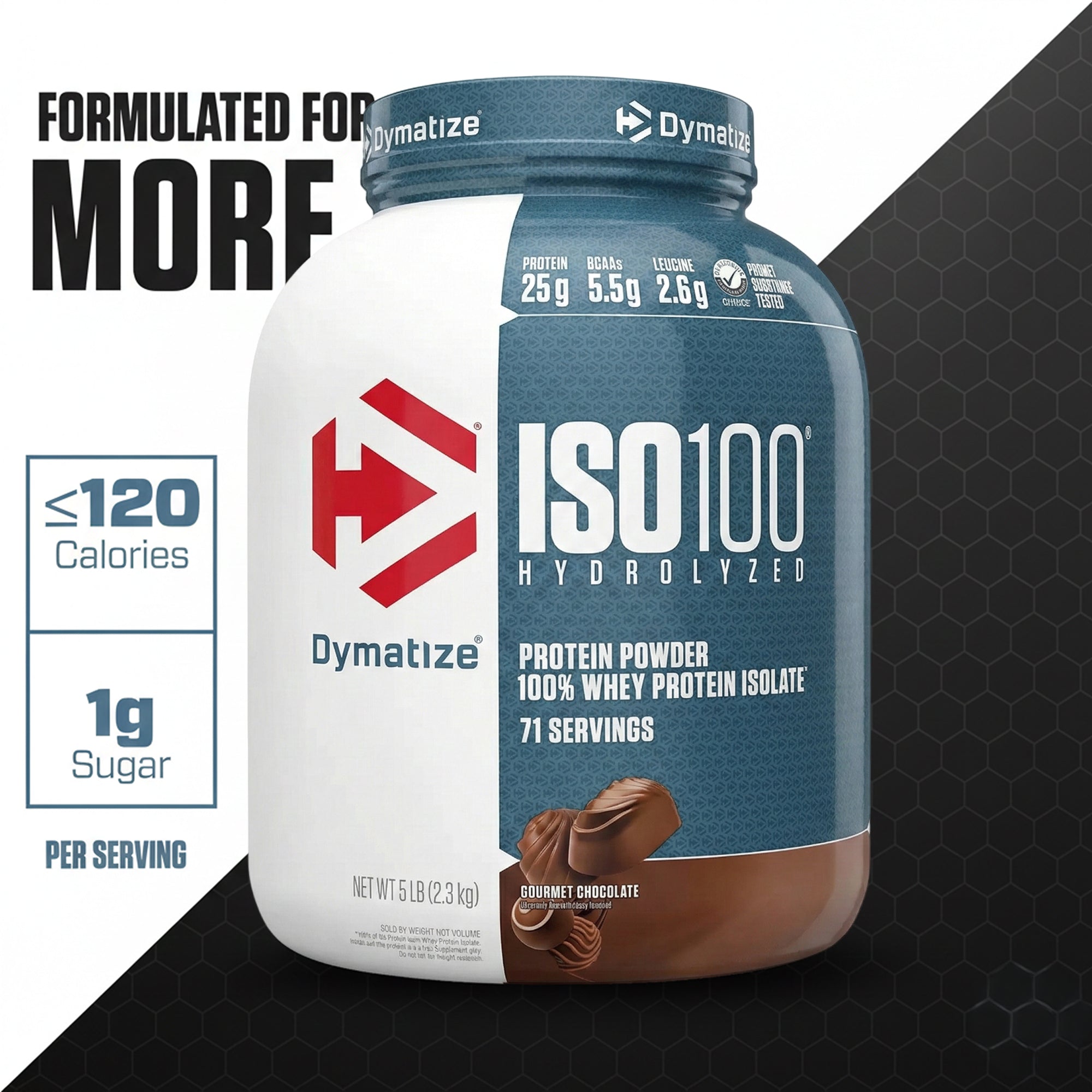 Dymatize ISO 100 Whey Protein Isolate – Hydrolyzed Muscle Building Fuel 5 LB