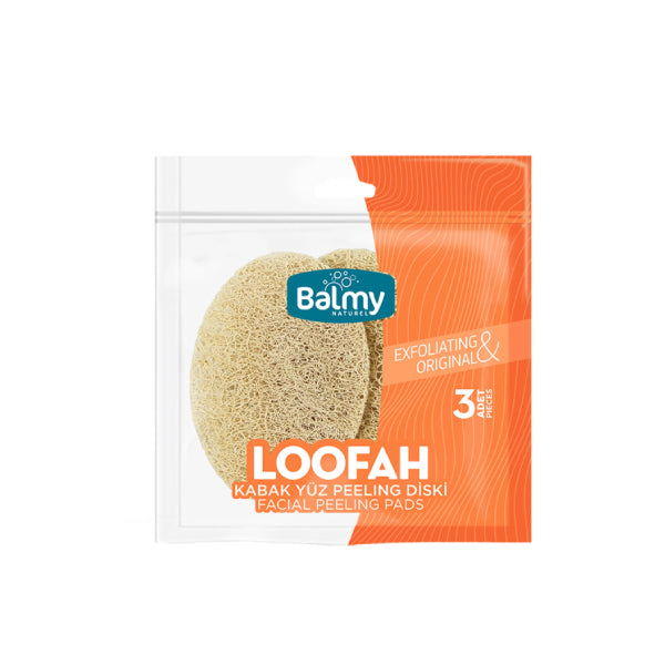 Balmy body lufa 3pc natural face peeling disc
