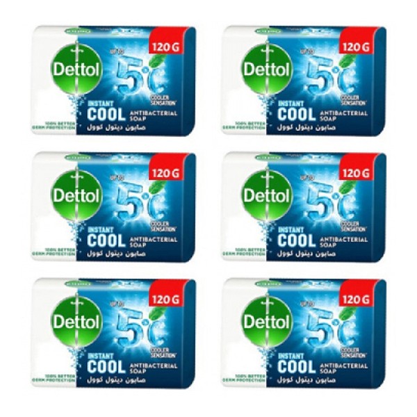 Dettol Bar Soap Cool 120gm x 6
