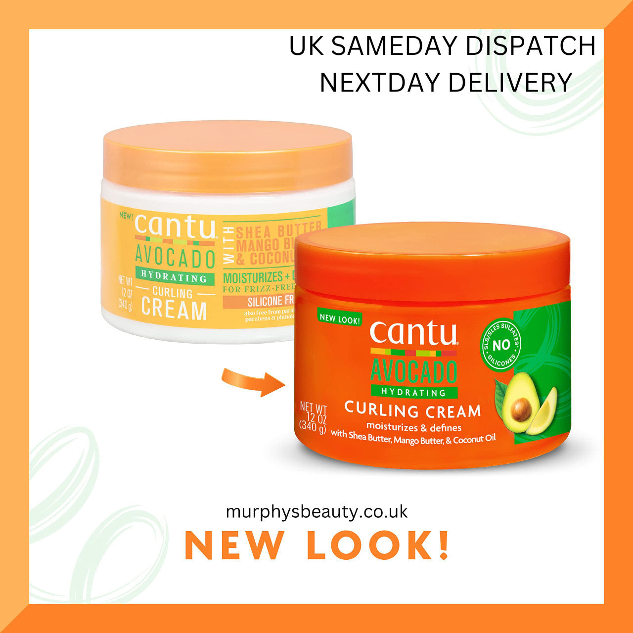 كريم كانتو للشعر بخلاصة الأفوكادو، علاج مرطب يُترك على الشعر، 340 غرام