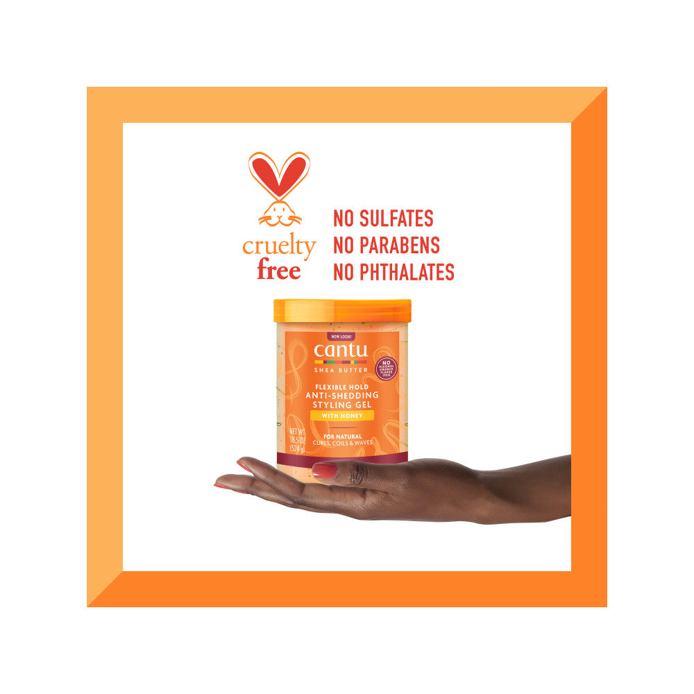 Cantu High Hold Hair Gel with Shea Butter and Honey – 524g