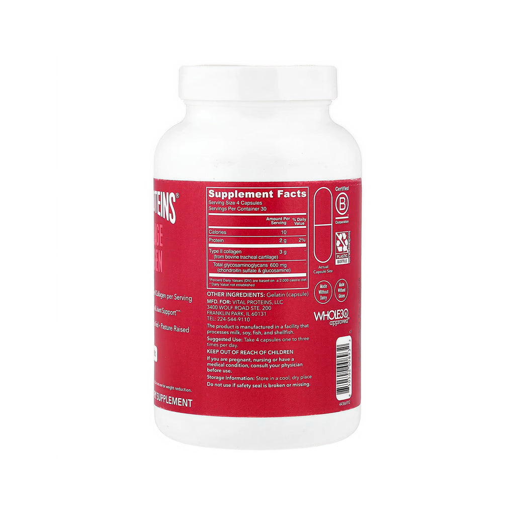 Vital Proteins كولاجين الغضروف 750 ملغ - 120 كبسولة