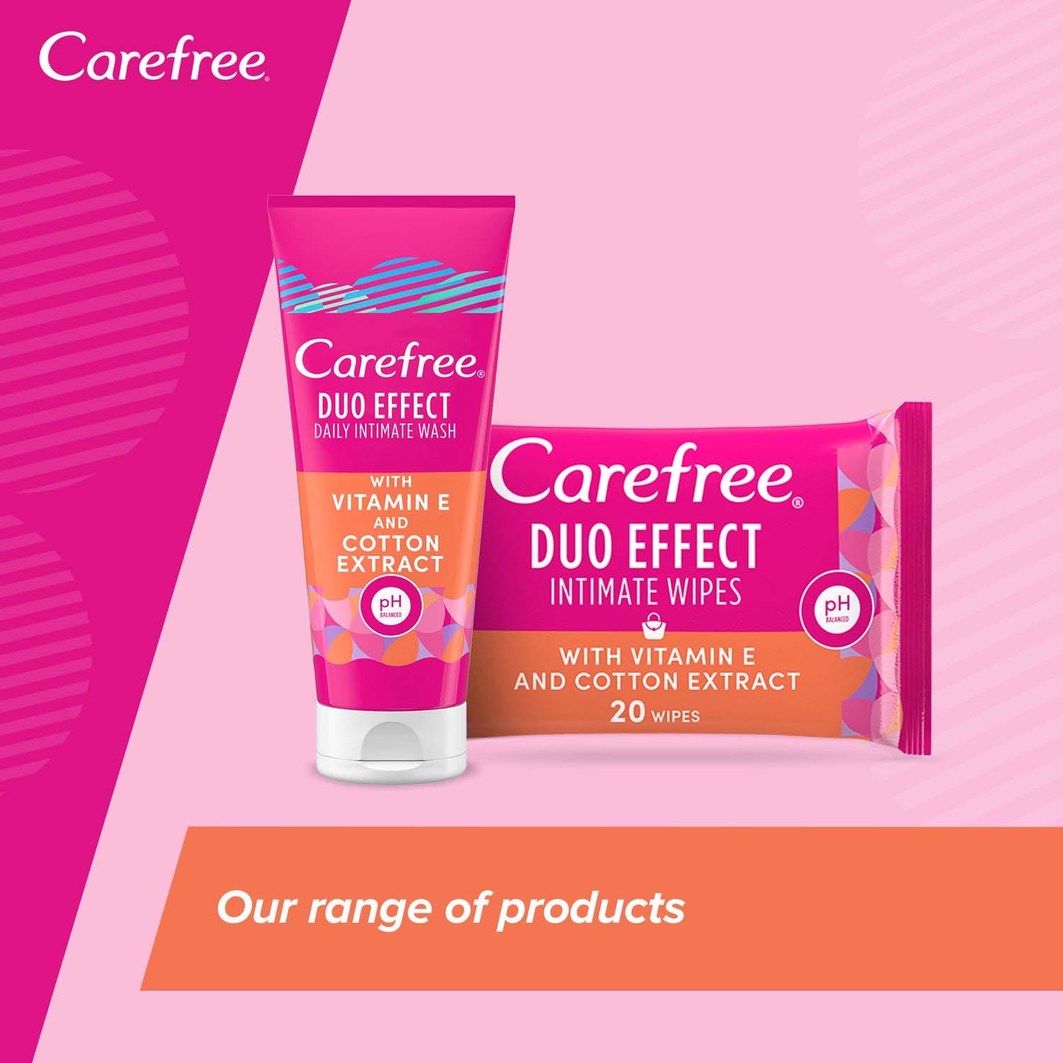 Carefree Feminine Wash with Vitamin E and Cotton Extract - pH Balanced