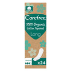 Carefree Daily Long Pads – Fragrance Free Feminine Liners, 24 Count