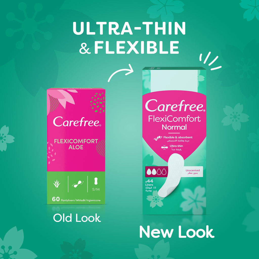 Carefree Flex Comfort Regular Pads – Fragrance Free Feminine Hygiene