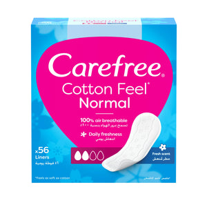 Carefree Menstrual Pads with Cotton Extract and Aloe Vera – 20 Count