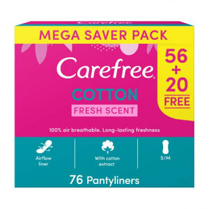 Carefree-Pads-76pc-Refreshing-Scent-