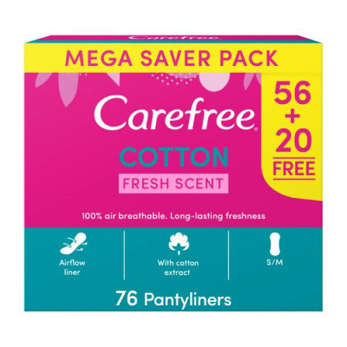 Carefree-Pads-76pc-Refreshing-Scent-