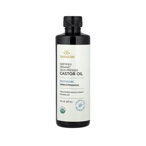 Swanson زيت الخروع المضغوط على البارد المعتمد عضوي - 16 fl oz (473ml)