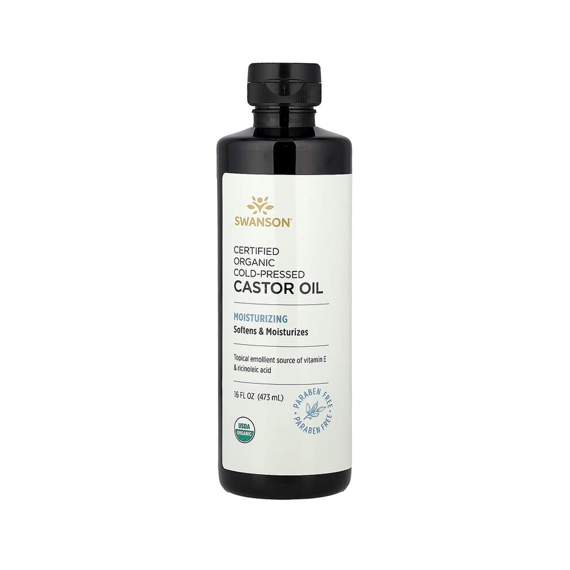 Swanson زيت الخروع المضغوط على البارد المعتمد عضوي - 16 fl oz (473ml)