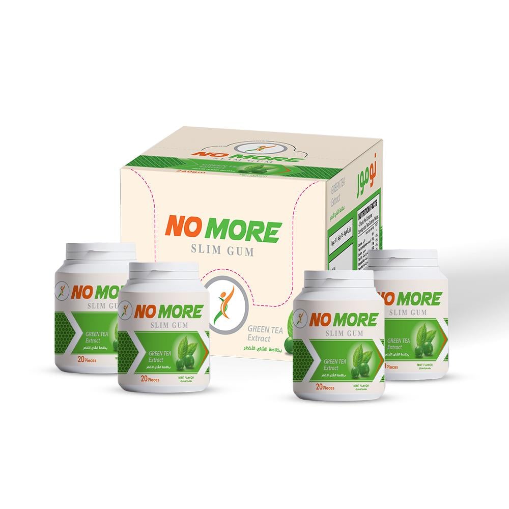 No More  Slim Gum Green Tea Extract Mint Flavor 60gms